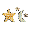 GINGHAM MOON AND STARS