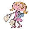 GIRL WITH BAGS
