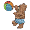 BEAR WITH BEACH BALL