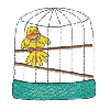 BIRD W/ CAGE