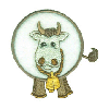 COW WEARING A BELL