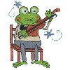 FROG PLAYIBG THE VIOLIN