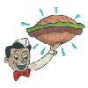 WAITER W/ BURGER