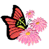 BUTTERFLY AND FLOWERS