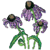 CROSS STITCH PURPLE CONE