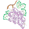 CROSS STITCH GRAPES