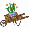 WHEELBARROW WITH FLOWERS