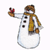 SNOWMAN WITH BIRD