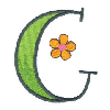LETTER G WITH FLOWER