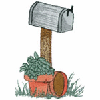 MAILBOX WITH PLANT