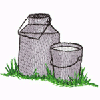 MILK CAN AND PAIL
