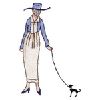 FRENCH WOMAN AND DOG