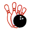 BOWLING BALL AND PINS