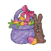 EASTER BASKET AND RABBIT