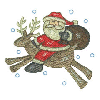 SANTA RIDING REINDEER