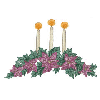 CANDLES WITH FLOWERS