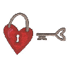 HEART LOCK WITH KEY