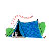 ANIMATED CAMPER IN A TENT