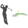 GOLFER AND GREEN