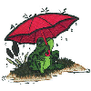 FROG WITH UMBRELLA