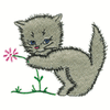 KITTEN WITH FLOWER