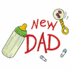 NEW DAD BOTTLE & RATTLE