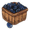 BASKET OF BLUEBERRIES