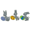 BUNNIES WITH EASTER EGGS