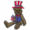 PATRIOTIC BEAR WITH FLAG