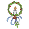 CHRISTMAS WREATH W/CANDLE