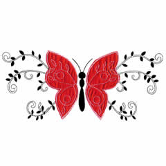 Butterfly Applique Embroidery Design