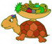 Turtle With Fruit Basket.