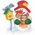 Snowman & Birdhouse