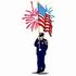 Service Person & Flag