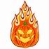 Flaming Jack-O-Lantern