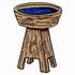 Wooden Birdbath