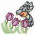 American Robin & Tulips