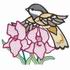 Chickadee & Irises