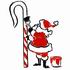 Santa w/Candy Cane
