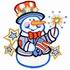 4th of July Snowperson