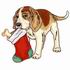 Christmas Beagle Puppy