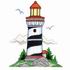 Short Black & White Diagonal Lighthouse