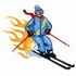 Skier w/ Flames