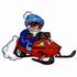 Cartoon Snowmobiler