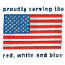 SERVING THE RED, WHITE AND BLUE