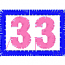 BORDERED NUMBER #33