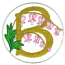 FLORAL ALPHABET B-BLEEDING HEART