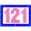 BORDERED NUMBER #121