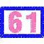 BORDERED NUMBER #61