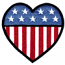 AMERICAN HEART APPLIQUE